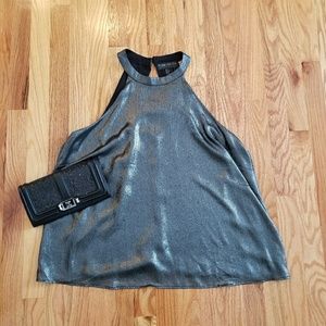 💞Price Drop! Gunmetal racerback dressy tank💞